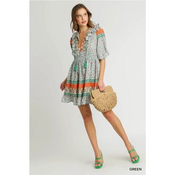 Umgee Green Vacation Dress - Picture 1 of 3